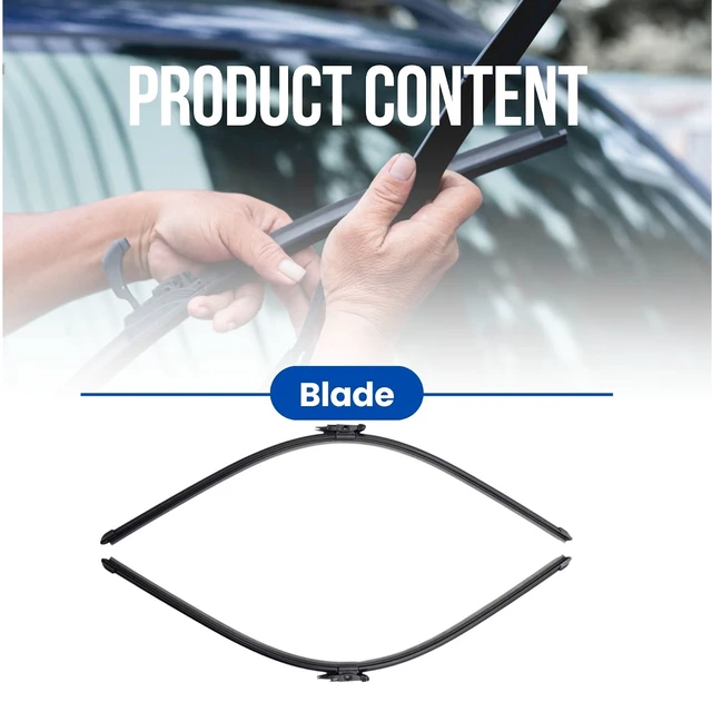 Alt view image 3 of 7 - Silbak Wiper Blade compatible with Ford Transit Connect 2014-2023, Front Set of Two, Driver Side 30" (750 mm), Passenger Side 30" (750 mm)