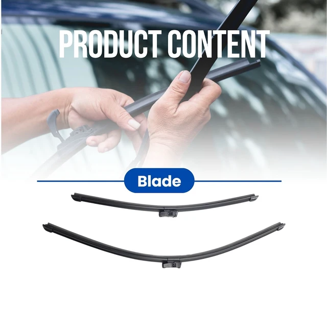 Alt view image 2 of 7 - Silbak Wiper Blade Set compatible with GMC Canyon 2015-2018, Front 2-Piece, Driver 22 in, Passenger 18 in