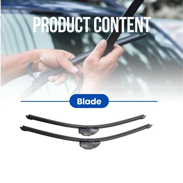 Alt view image 3 of 7 - Silbak Muson Pro Front Windshield Wiper Blade Set Compatible with Honda Pilot 2009-2015, Driver Side 22 in (550 mm) Passenger Side 21 in (530 mm)
