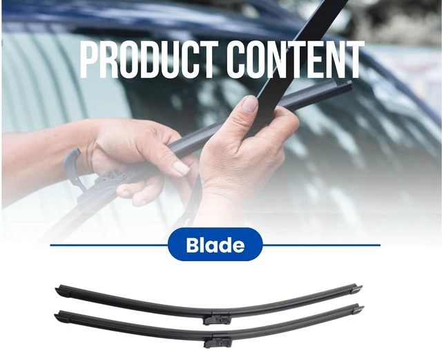 Alt view image 2 of 7 - Silbak Wiper Blade Set compatible with VW Volkswagen ID.Buzz 2025-2028, Front 2-Piece, Driver 28 in, Passenger 28 in