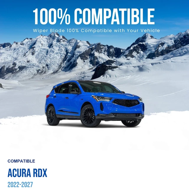 Alt view image 3 of 7 - Silbak Wiper Blade compatible with Acura RDX 2022-2027, Front Set of Two, Driver Side 26 in (650 mm), Passenger Side 18 in (450 mm)