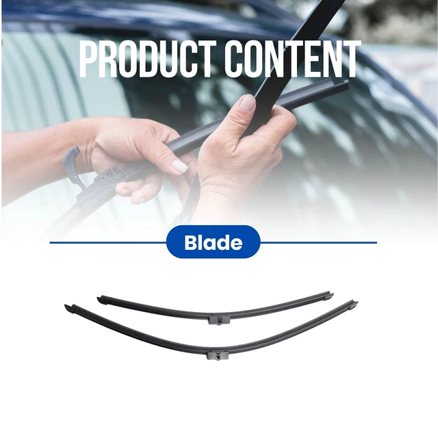 Alt view image 2 of 7 - Silbak Front Windshield Wiper Blade Set compatible with BMW X3 Series F25 2011-2017, Driver Side 26 in (650 mm), Passenger Side 20 in (500 mm), Set of Two