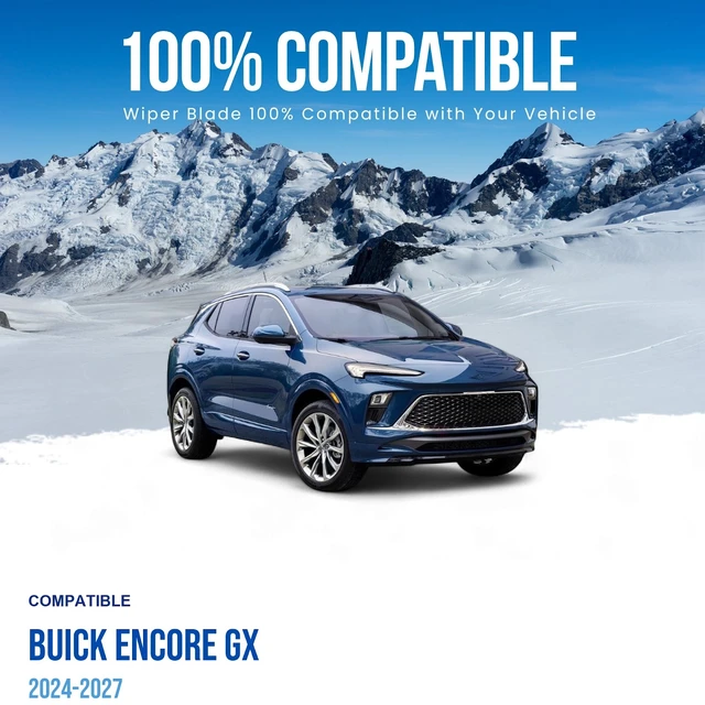 Alt view image 3 of 7 - Silbak Wiper Blade compatible with Buick Encore GX 2024-2027, Muson Pro Front 2-Piece Flat Set, Driver Side 26 in (650 mm), Passenger Side 16 in (400 mm)
