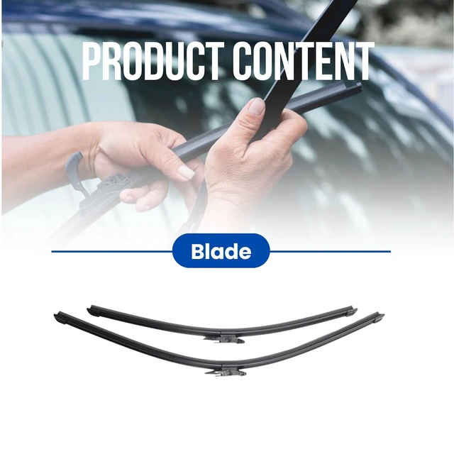 Alt view image 2 of 7 - Silbak MUSON PRO Flat Windshield Wiper Blade Front Set Compatible with Ford Escape 2020-2023 Driver Side 25 in (630 mm) Passenger Side 20 in (500 mm)