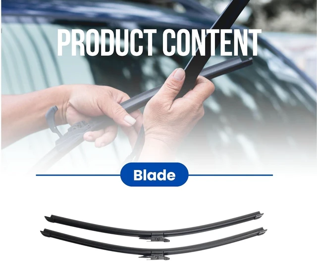 Alt view image 2 of 7 - Silbak Muson Pro Premium Flat Front Windshield Wiper Blades Set compatible with BMW 128i 135i E88 Cabriolet 2008-2013 2-Piece Driver Side 20 in (500 mm) Passenger Side 20 in (500 mm)