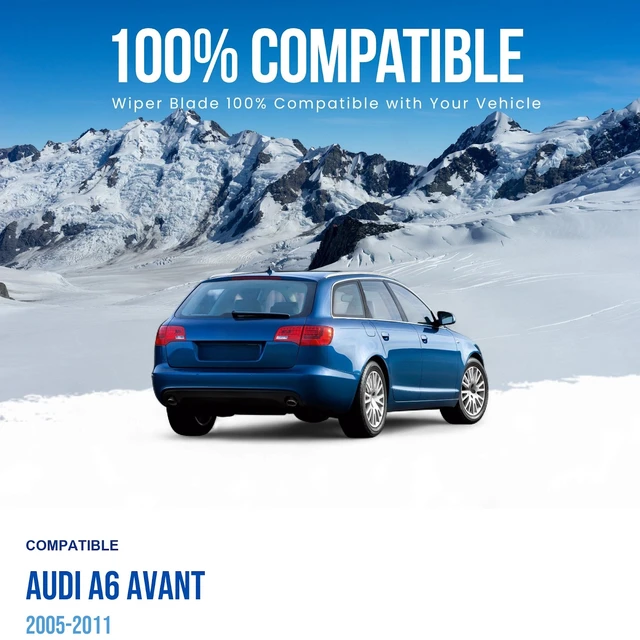 Alt view image 2 of 7 - MAXTEL Rear Wiper Blade Arm Cap Set compatible with Audi A6 Avant 2005-2011, 15 in (375 mm)