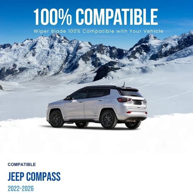 Alt view image 2 of 7 - MAXTEL Rear Wiper Blade compatible with Jeep Compass 2022-2026, 9.84 in (250 mm)