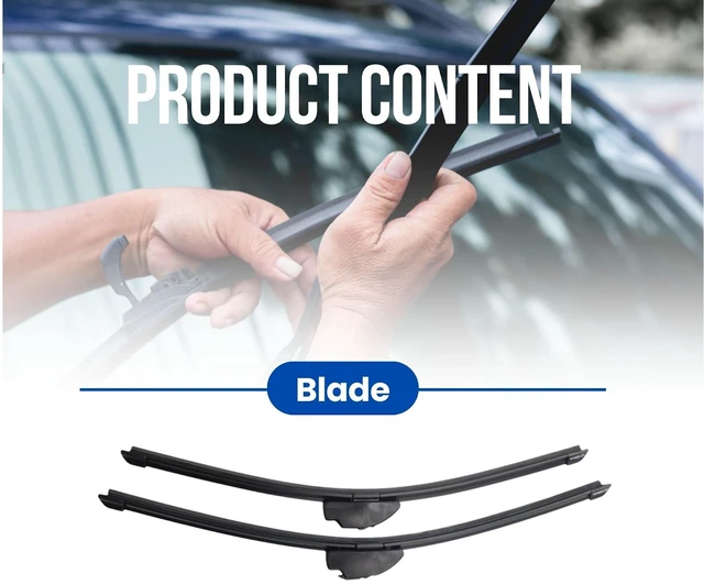 Alt view image 2 of 7 - Silbak Wiper Blade compatible with Chrysler Town & Country 2004-2007, Front Set of Two, Driver Side 26" (650 mm), Passenger Side 26" (650 mm)