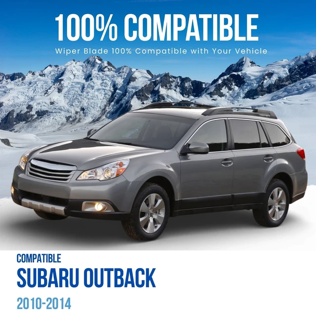 Alt view image 6 of 6 - MAXTEL Wiper Blade X2, Compatible with Subaru Outback 2010-2014, Front, Exclusive Wiper Blade X2, 26 in (650 mm) + 17 in (430 mm), Quick-Clip adaptor, Easy installation