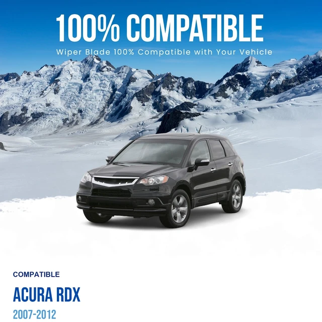 Alt view image 3 of 7 - MAXTEL Front Wiper Blade Set compatible with Acura RDX 2007-2012, Driver Side 26 in (650 mm), Passenger Side 16 in (400 mm)