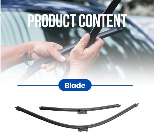 Alt view image 2 of 7 - Silbak Muson Pro Flat Wiper Blades Set Compatible with Toyota Prius Prime 2016-2022, Driver Side 28 in (700 mm) Passenger Side 16 in (400 mm) 8521247130