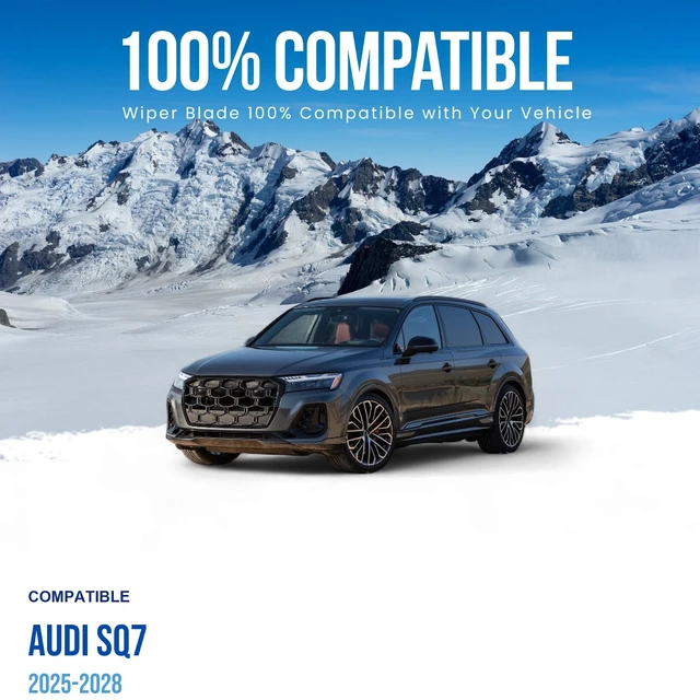 Alt view image 3 of 7 - Silbak Wiper Blade compatible with Audi SQ7 2025-2028 Front Set of Two, Driver Side 28" (700 mm) Passenger Side 20" (500 mm), Muson Pro Flat Wiper Blades