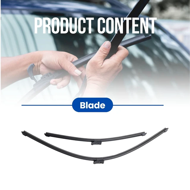 Alt view image 2 of 7 - Silbak Wiper Blade compatible with Audi Q7 2025-2028, Front Set of Two, Driver Side 28" (700 mm), Passenger Side 20" (500 mm), Muson Pro Premium Flat Wiper Blades