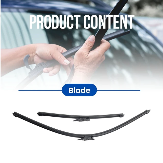 Alt view image 2 of 7 - Silbak Muson Pro Wiper Blades compatible with Chevrolet Sonic Sedan 2012-2016, Driver 26 in (650 mm) Passenger 15 in (380 mm), Front Set of Two