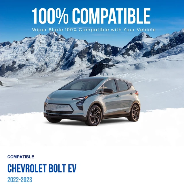 Alt view image 3 of 7 - Silbak Wiper Blade compatible with Chevrolet Bolt EV 2022-2023 Front Set of Two Driver Side 26 in (650 mm) Passenger Side 26 in (650 mm)
