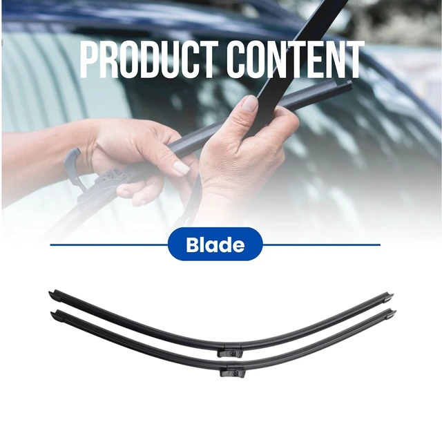 Alt view image 2 of 7 - Silbak Wiper Blade compatible with Aston Martin DBS 2019-2023 Front Set of Two Driver Side 26" (650 mm) Passenger Side 26" (650 mm)