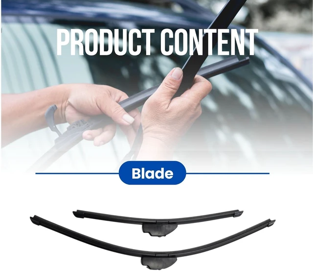 Alt view image 2 of 7 - Silbak Wiper Blade compatible with Chevrolet Equinox 2010-2017 Front Set of Two, Driver Side 24" (600 mm), Passenger Side 17" (430 mm)