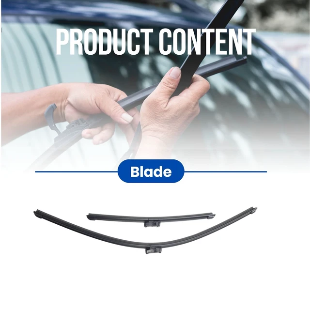 Alt view image 3 of 6 - Silbak MUSON PRO Flat Wiper Blade 2-Piece Set, Compatible with Buick Encore 2013-2018, Front Driver Side 26 in/650 mm Passenger Side 14 in/350 mm, Easy Clip-On