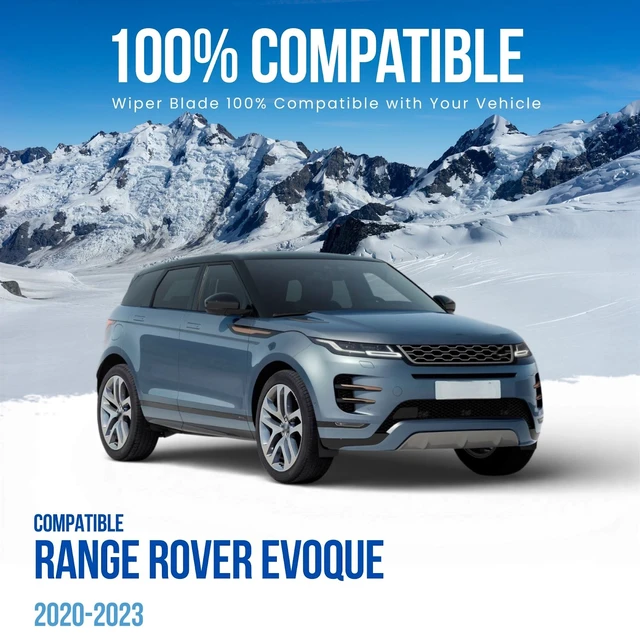 Alt view image 2 of 6 - Silbak MUSON PRO Flat Wiper Blade Set Compatible with Range Rover Evoque 2020-2023, Driver Side 26 in (650 mm) Passenger Side 21 in (530 mm), LR114645
