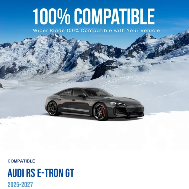 Alt view image 3 of 5 - Silbak Wiper Blade compatible with Audi RS e-tron GT 2025-2027, Front Set of Two, Driver Side 25" (630 mm), Passenger Side 20" (500 mm), Muson Pro Flat
