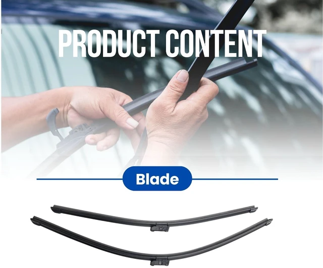 Alt view image 2 of 5 - Silbak Wiper Blade Set compatible with Audi SQ5 2025-2028 Front, Set of Two, Driver Side 25 in (620 mm), Passenger Side 20 in (500 mm), Vehicle-Specific Clips