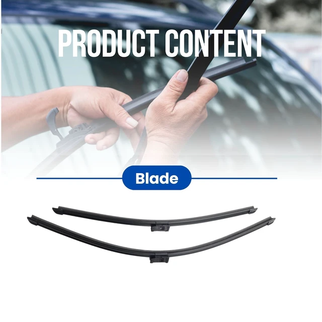 Alt view image 3 of 7 - Silbak Muson Pro Flat Wiper Blade Set Compatible with Honda Civic HB Hatchback Si 2025-2027 Driver Side 24 in 600 mm Passenger Side 19 in 480 mm