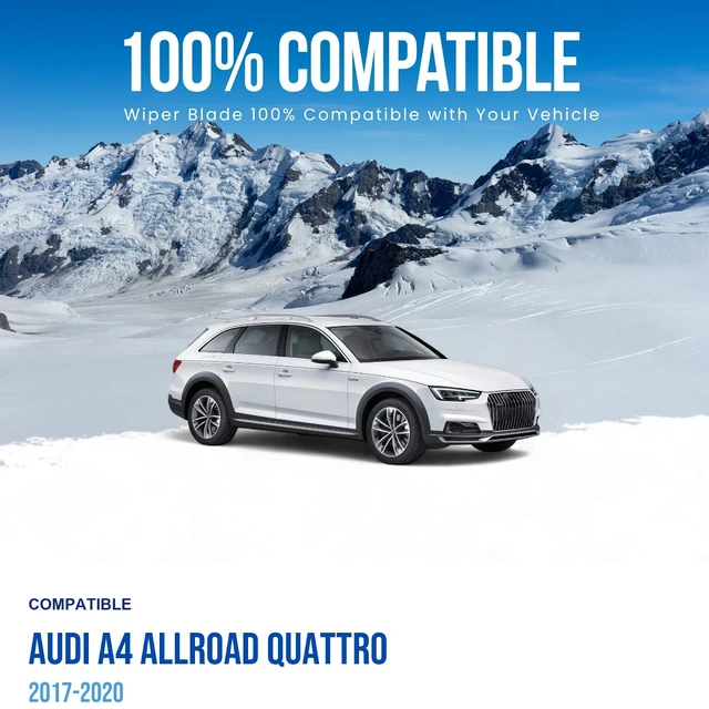 Alt view image 3 of 6 - Silbak Wiper Blade compatible with Audi A4 Allroad Quattro 2017-2020, Front Windshield Set of Two, Driver Side 24" (600 mm), Passenger Side 20" (500 mm), Flat Wiper Blades