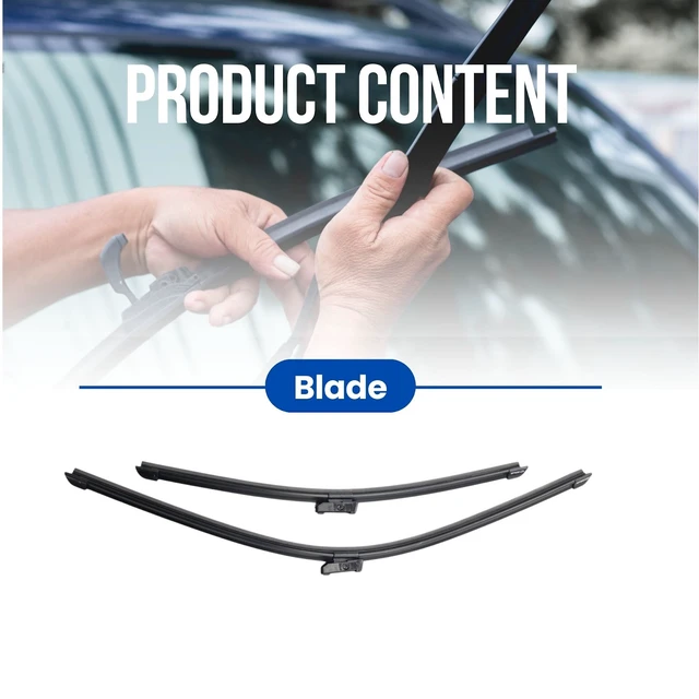 Alt view image 3 of 6 - Silbak Muson Pro Flat Wiper Blades, Compatible with Alfa Romeo Giulia 2023-2026, Driver Side 25 in (630 mm) Passenger Side 18 in (450 mm)