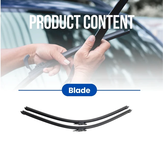 Alt view image 3 of 7 - Silbak MUSON PRO Flat Wiper Blade Front Set compatible with Mercedes-Benz Sprinter 2007-2016 Driver Side 26" (650 mm) Passenger Side 24" (600 mm)