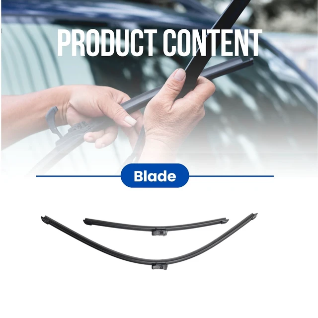 Alt view image 3 of 7 - Silbak Muson PRO Premium Flat Wiper Blades Compatible with Tesla Model S 2021-2023, Driver Side 28 in (700 mm) Passenger Side 17 in (430 mm)