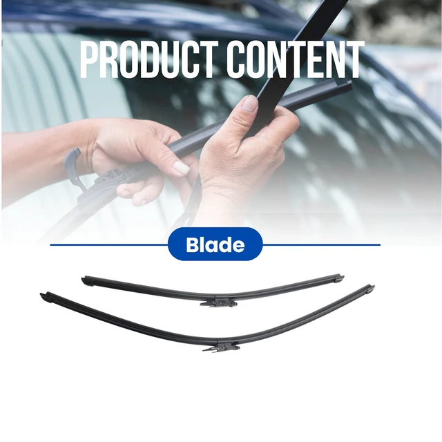 Alt view image 3 of 6 - Silbak MUSON PRO Flat Wiper Blade 2-Piece Compatible with Mercedes-Benz ML-Class 2006-2011, Driver Side 28 in (700 mm), Passenger Side 21 in (530 mm)