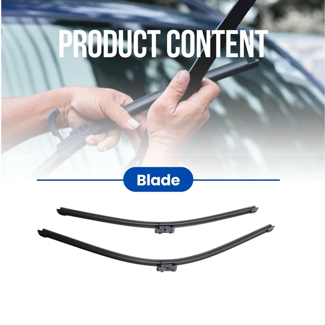 Alt view image 3 of 6 - Silbak Muson Pro Flat Wiper Blade Set Compatible with Range Rover Sport L494 2018-2022 Driver Side 24 in (600 mm) Passenger Side 20 in (500 mm) LR083272