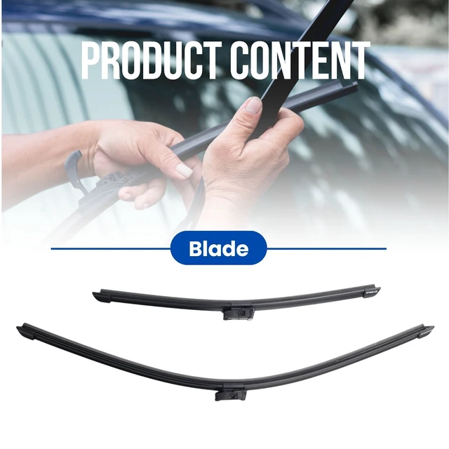 Alt view image 2 of 6 - Silbak Wiper Blade compatible with Chevrolet Bolt EUV 2022-2023 Front Set of Two, Driver Side 24 in (600 mm), Passenger Side 16 in (400 mm)