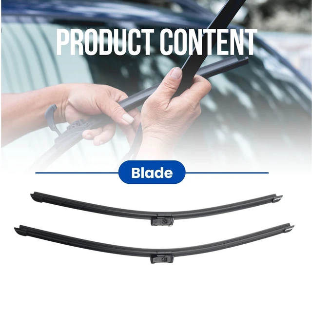 Alt view image 3 of 7 - Silbak MUSON PRO Flat Wiper Blade compatible with Jeep Renegade 2019-2023, Front Windshield Wiper Set Driver 22" Passenger 20"