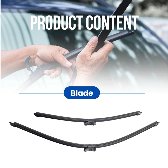 Alt view image 6 of 6 - Silbak MUSON PRO Flat Wiper Blades Compatible with VW Volkswagen Golf 2022-2026, Driver Side 26 in (650 mm) Passenger Side 18 in (450 mm), Front