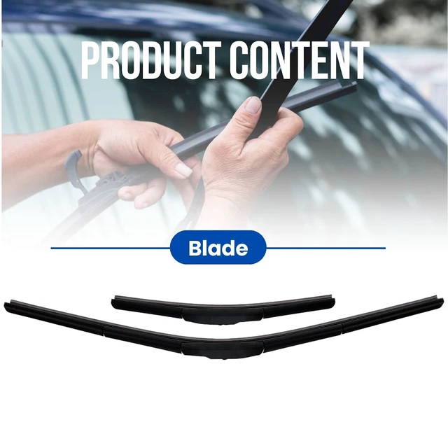 Alt view image 4 of 6 - Silbak Hybrid Wiper Blades compatible with Toyota Corolla Sedan 2020-2026, Driver side 700mm (28in) Passenger side 350mm (14in)