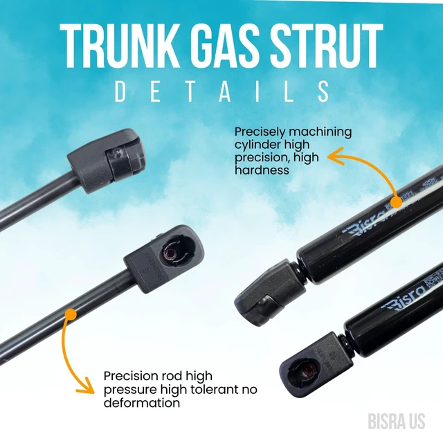 Alt view image 4 of 7 - BISRA Trunk Gas Strut Compatible with Nissan Rogue Sport 2017-2022, 2 Units, Black, 425 N ( 95.5 lbf), Extended 20.87 in (530.1 mm), Compressed 8.86 in (225.0 mm)