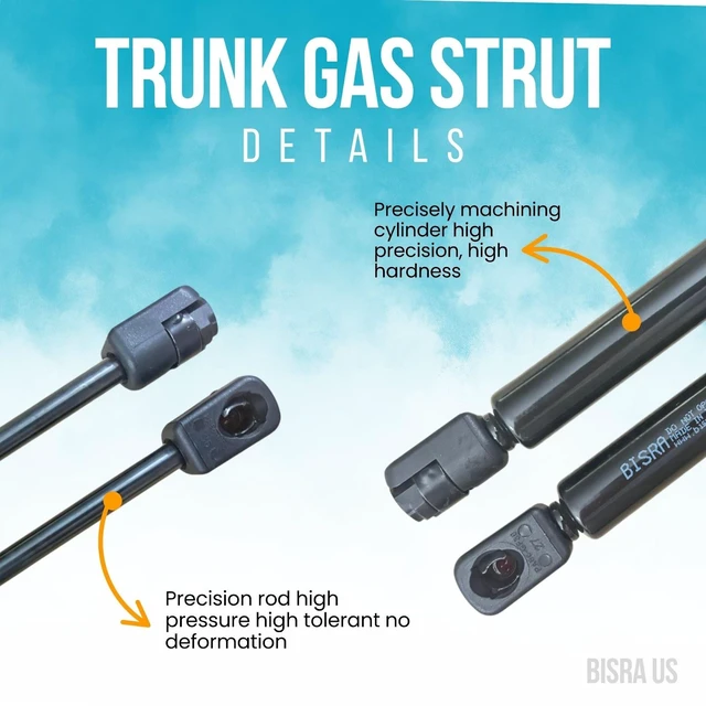 Alt view image 4 of 5 - BISRA Front Hood Gas Struts compatible with Range Rover Evoque 2016-2019, 430N (97 lbf) Pushing Force, Right and Left, Set of 2