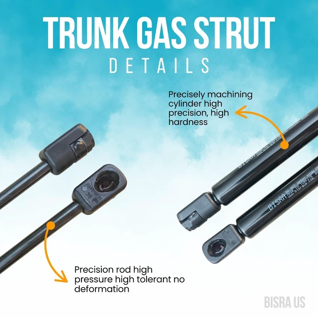Alt view image 4 of 5 - BISRA Lift Support Gas Strut compatible with Ford Mustang Coupe 2015-2023, Rear Trunk Lid Set of 2, 355 N ( 80 lbf), Left and Right