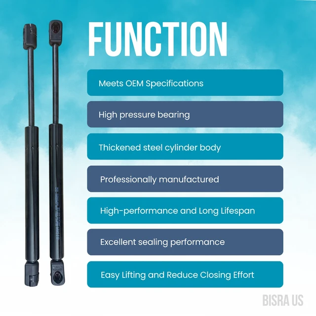 Alt view image 3 of 5 - BISRA Lift Support Gas Strut compatible with Ford Mustang Convertible 2015-2023 Rear Trunk Set of 2 480 N(108 lbf) Right and Left