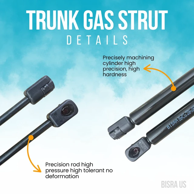 Alt view image 4 of 5 - BISRA Lift Support Gas Strut compatible with Ford Mustang Convertible 2015-2023 Rear Trunk Set of 2 480 N(108 lbf) Right and Left