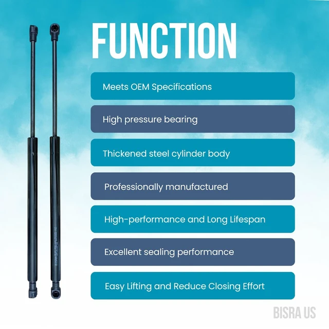Alt view image 3 of 5 - BISRA Lift Support Gas Strut Compatible with Mazda CX-9 2007-2012 Rear Trunk Tailgate Set of 2, 775 N (174 lbf), Right and Left
