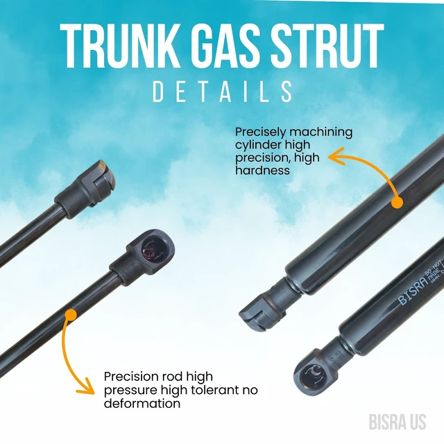 Alt view image 4 of 5 - BISRA Trunk Lift Support Gas Strut compatible with BMW i8 2014-2020, Rear Trunk Strut Set of 2, 200 N (45 lbf), Left and Right