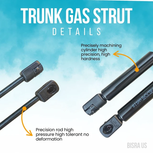 Alt view image 4 of 5 - BISRA Lift Support Gas Strut compatible with Dodge Challenger Coupe 2008-2014 Rear Trunk Strut Set of 2 650 N(146 lbf) Left and Right