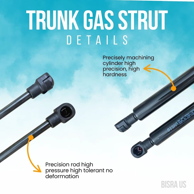 Alt view image 4 of 5 - BISRA Trunk Lift Support Gas Strut compatible with Chevrolet Captiva Sport 2012-2015, Rear Trunk Strut Set of 2, 590 N (133 lbf), Left and Right