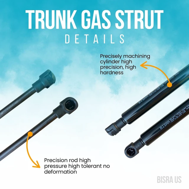 Alt view image 4 of 5 - BISRA Trunk Gas Strut compatible with Chevrolet Spark 2016-2022 Rear Hatch Struts 400N 16.50in (419.1mm) Set of 2