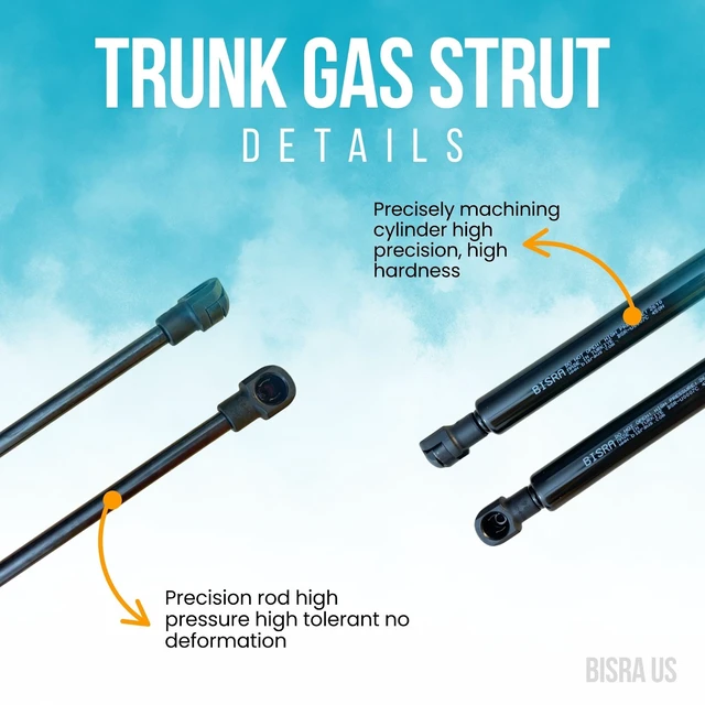 Alt view image 4 of 5 - BISRA Trunk Gas Strut compatible with Toyota Prius Liftback 2010-2015, Rear Hatch Struts Set of 2, 450N (101.16 lbf), 20.56 in (522.22 mm) Extended Length