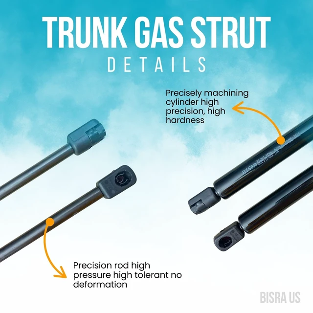 Alt view image 4 of 5 - BISRA Trunk Gas Strut Compatible with Honda Pilot 2002-2008 Rear Hatch Struts 650N ( 146.13 lbf) 26.25 in (666.75 mm) Extended, Set of Two