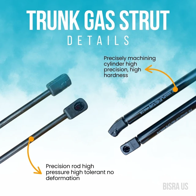 Alt view image 4 of 5 - BISRA Trunk Gas Strut Compatible with Hyundai Santa Fe 2007-2012, Set of 2 Rear Hatch Struts, 660N (148.37 lbf), 18.69 in (474.73 mm)