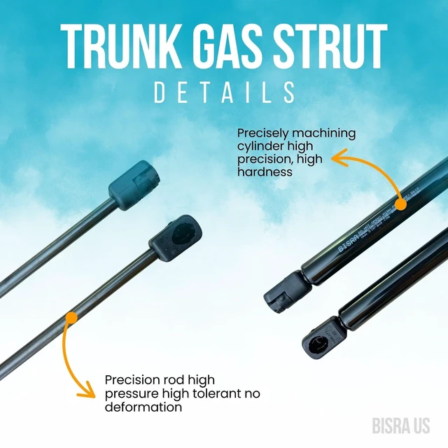 Alt view image 4 of 5 - BISRA Trunk Gas Struts compatible with Jeep Renegade 2015-2023 Rear Hatch Struts, 460N (103.41 lbf) Pushing Force, Extended Length 20.38 in (517.65 mm), Set of 2